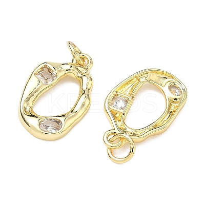 Brass Micro Pave Cubic Zirconia Pendants KK-P348-02B-G02-1