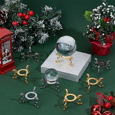 10Pcs 2 Colors Alloy Mineral Display Holder ODIS-AR0001-06-1