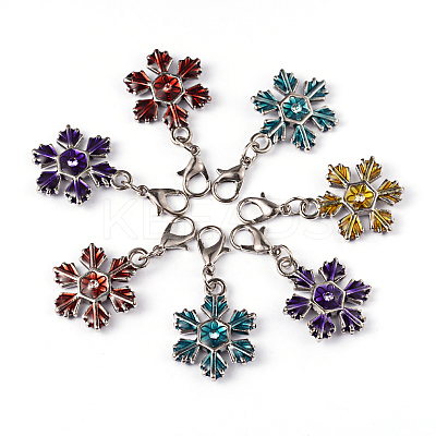 Zinc Alloy Enamel Pendants X-ENAM-H169-M-1