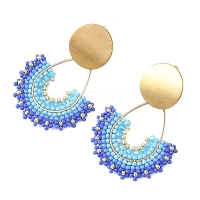 304 Stainless Steel Stud Earrings EJEW-MZ00755-02-1