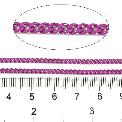 Spray Painted 304 Stainless Steel Curb Chains STAS-B067-05A-02-1