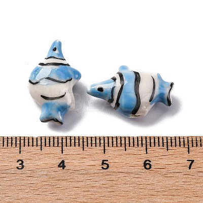 Handmade Porcelain Beads PORC-R002-02G-1