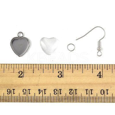 DIY Heart Dangle Earring Making Kits DIY-FS0009-18-1