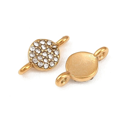 Ion Plating(IP) 304 Stainless Steel Rhinestone Connector Charms ZIRC-G157-36G-A-1