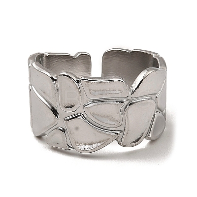 Non-Tarnish 304 Stainless Steel Open Cuff Rings RJEW-Z018-05P-1