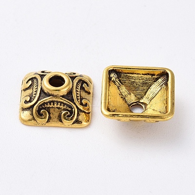 Tibetan Style Alloy Caps GLF0893Y-NF-1