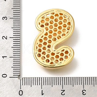 Brass Cubic Zirconia Pendants KK-M295-13G-S-1