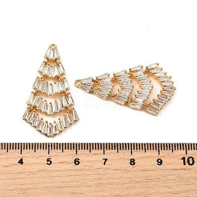 Brass Micro Pave Cubic Zirconia Pendants KK-F901-01D-G-1