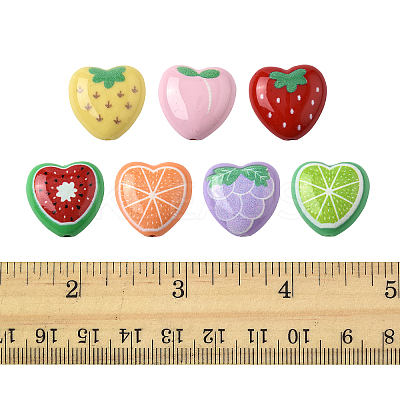 20Pcs 7 Styles Opaque Acrylic Beads MACR-FS0002-22-1