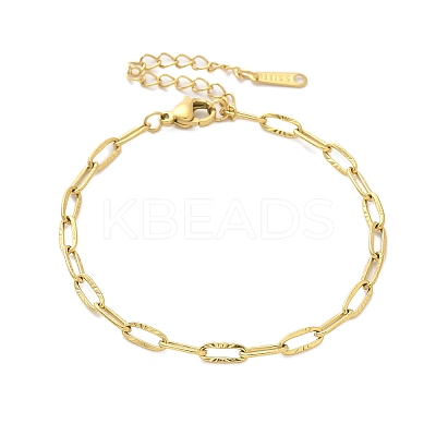304 Stainless Steel Link Chain Bracelets BJEW-C084-06G-1