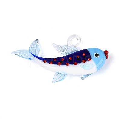 Handmade Lampwork Big Pendants LAMP-T025-04M-1
