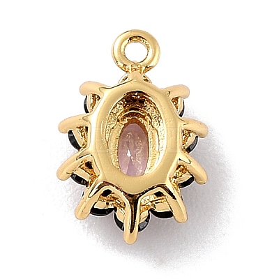 Eco-Friendly Brass Micro Pave Cubic Zirconia Charms ZIRC-C027-12G-06-RS-1