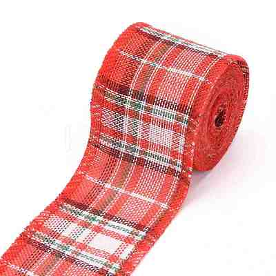 Polyester Imitation Linen Ribbon OCOR-G007-02D-1