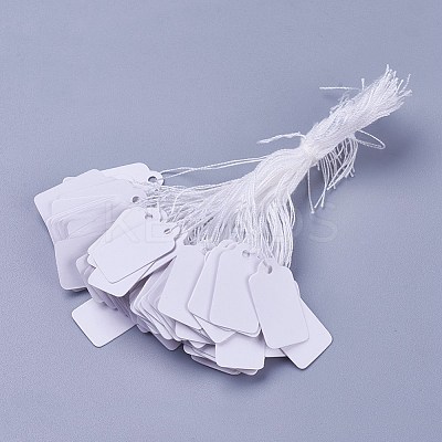White Rectangle Jewelry Price Tags LS-X-TOOL-C003-02-1