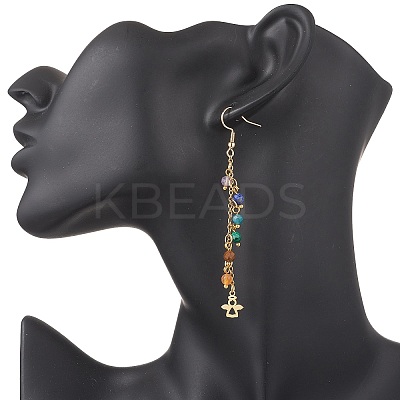 Natural Gemstone Dangle Earrings EJEW-JE06668-02-1
