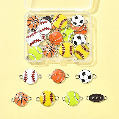 28Pcs 7 Styles Alloy Enamel Connector Charms ENAM-FS0002-69-1