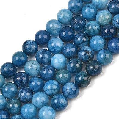 Natural Dyed White Jade Beads Strands GG-CBAEB22-B01-8mm-10-1