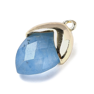 Natural Dyed Jade Imitation Aquamarine Pendants G-U019-03A-10-1