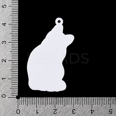 Opaque Printed Acrylic Pendants SACR-F018-01D-1