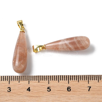 Natural SunstoneTeardrop Pendants G-Q005-03G-04-1