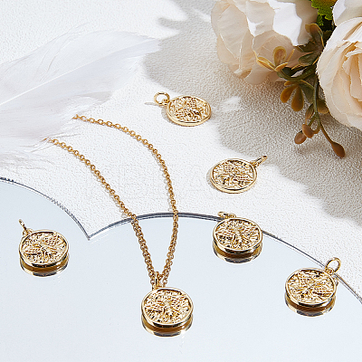 10Pcs Rack Plating Brass Pendants KK-BBC0017-16-1
