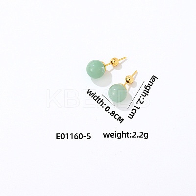 Handmade Fashion Gemstone Stainless Steel Bead Earrings Accessories for Autumn/Winter VH6205-4-1