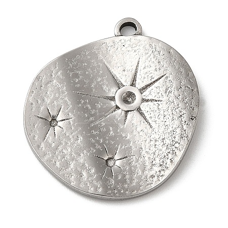Tarnish Resistant 304 Stainless Steel Pendant Rhinestone Settings LS-STAS-C079-17P-1