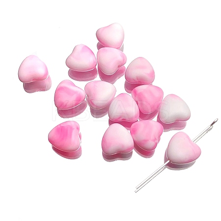 10Pcs Gradient Color Opaque Acrylic Beads PW-WGE74A2-03-1