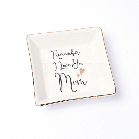 Porcelain Square Jewelry Holder LS-DJEW-WH0033-08A-1