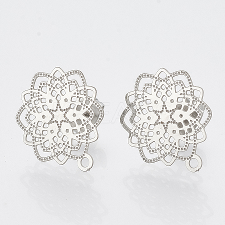 Non-Tarnish 304 Stainless Steel Stud Earring Findings X-STAS-S079-30B-1