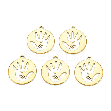 Ion Plating(IP) 201 Stainless Steel Pendants STAS-T063-183G-1