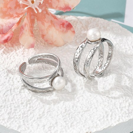304 Stainless Steel Cuff Rings RJEW-S396-03P-1