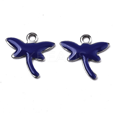 201 Stainless Steel Enamel Charms STAS-N088-19B-1