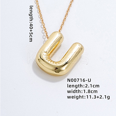 Stainless Steel Party Balloon Letter Pendant Cable Chain Necklaces for Women YF1942-21-1