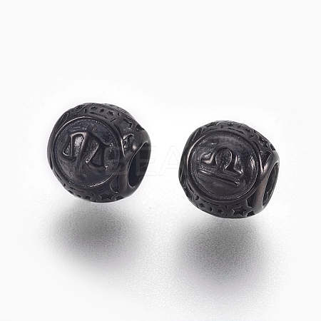316 Surgical Stainless Steel European Beads STAS-F195-128B-03-1