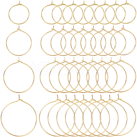 160Pcs 4 Style Brass Wine Glass Charm Rings KK-SP0001-33G-1
