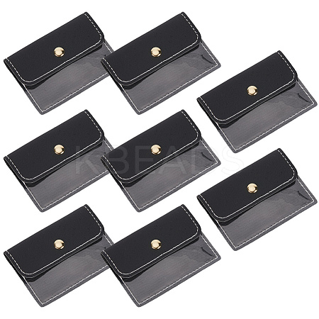 8Pcs Portable Imitation Leather Jewelry Bags for Travel ABAG-SP0001-38B-1