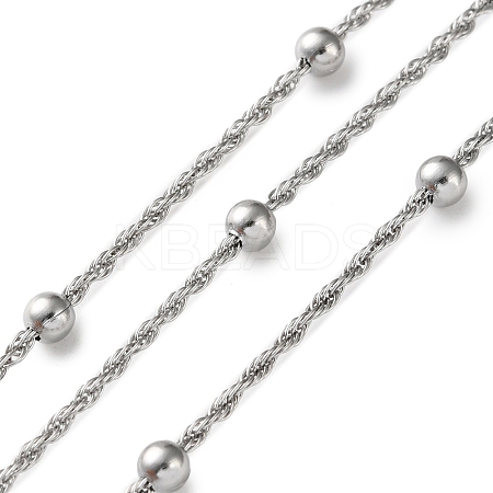 304 Stainless Steel Chains with Beads CHS-F020-12P-1