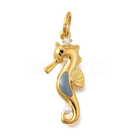 Brass Micro Pave Cubic Zirconia Pendants LS-KK-U061-19A-G-1