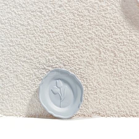 Spray Printed Alloy Oval with Tulip Pattern Plate Model PW-WG2A5F4-02-1