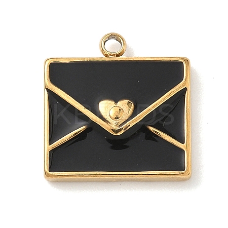 304 Stainless Steel Enamel Charms STAS-I359-02G-04-1