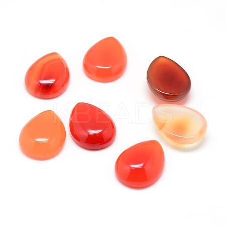 Dyed Natural Carnelian Gemstone Cabochons G-T024-18x25mm-14-1