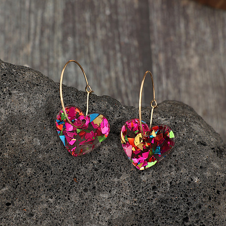 Resin Hoop Earrings FS-WG60B6C-03-1