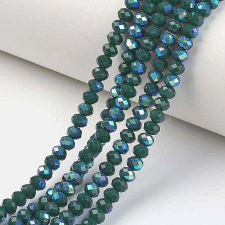 Electroplate Opaque Solid Color Glass Beads Strands LS-EGLA-A034-P8mm-L06-1