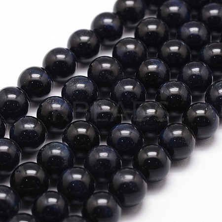 Natural Tiger Eye Bead Strands G-G735-23-6mm-05-1