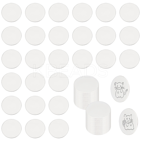 40Pcs 304 Stainless Steel Cabochons STAS-UN0056-64-1