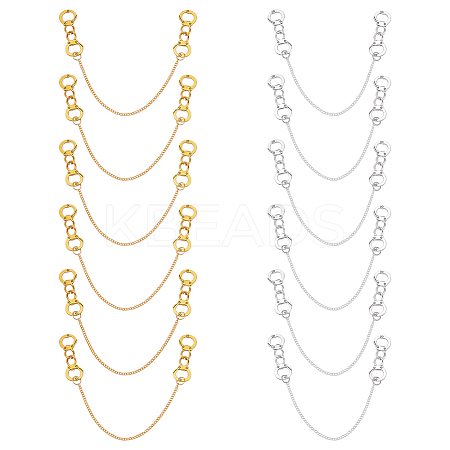 20Pcs 2 Colors Iron Clothing Curb Chains HJEW-NB00296-1