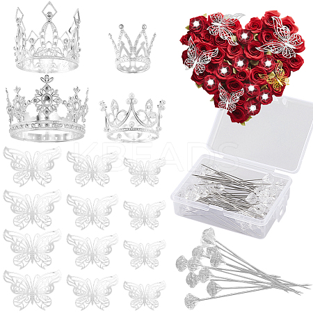 Crown Zinc Alloy Cake Decoration AJEW-CP0008-85G-1