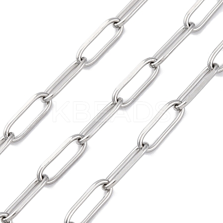 304 Stainless Steel Paperclip Chains CHS-M009-06P-02-1
