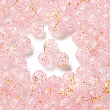 Transparent Crackle Acrylic Beads DACR-D300-01C-10mm-1